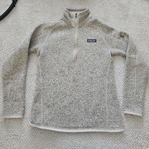 PATAGONIA Women's Better Sweater 1/4-Zip Fleece Oatmeal Outdoor Hiking XS
